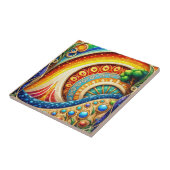 Stralende Abstracte kunst Tegeltje (Zijkant)