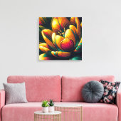 Stralende Abstracte tulpenbloei Canvas Afdruk (Insitu (Woonkamer))