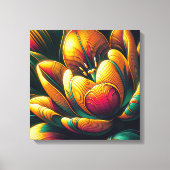 Stralende Abstracte tulpenbloei Canvas Afdruk (Voorkant)