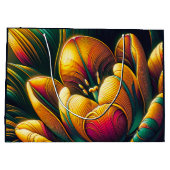 Stralende Abstracte tulpenbloei Groot Cadeauzakje (Achterkant)