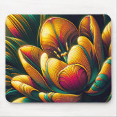 Stralende Abstracte tulpenbloei Muismat (Voorkant)