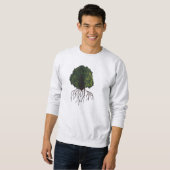 Stralende Afro Vrouw Moderne Kunst Collage Trui (Voorkant volledig)