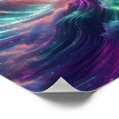 Stralende Aurora Kristalgolf Horizon Gloed Poster (Hoek)