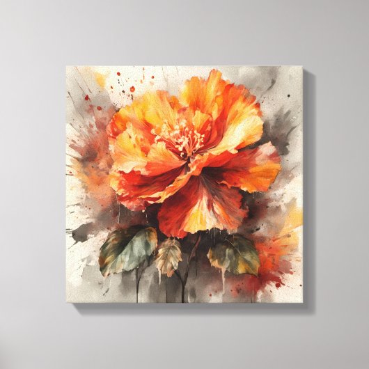 Stralende begonia bloei canvas afdruk (Voorkant)