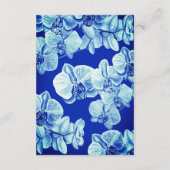 Stralende Blauwe Orchideeën Bruiloft Wishing Well Informatiekaartje (Achterkant)