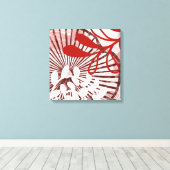 Stralende Bloei – Abstracte Botanische Geometrie K Canvas Afdruk (Insitu (Houten vloer))