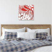Stralende Bloei – Abstracte Botanische Geometrie K Canvas Afdruk (Insitu (Slaapkamer))