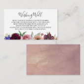 Stralende Bloei Bloemige Trouw Wensput Informatiekaartje (Voorkant / Achterkant)