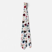 Stralende Bloei | Bloempatroon op grote schaal Stropdas (Voorkant)