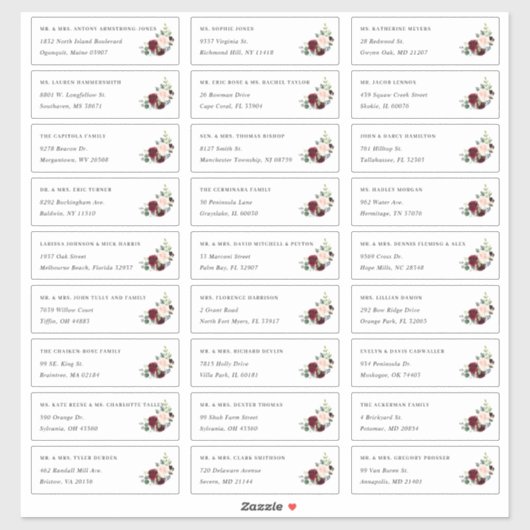 Stralende bloei | Individuele gast Adresetiketten Sticker (Vel)