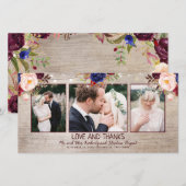 Stralende bloei rustiek land bruiloft bedankkaart (Voorkant / Achterkant)