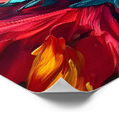 Stralende bloei – Stout abstracte bloemexpressie Poster (Hoek)