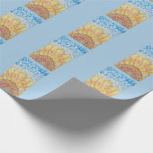 Stralende Bloei Zonnebloem Cadeaupapier (Hoek)