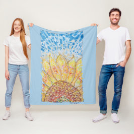 Stralende Bloei Zonnebloem Fleece Deken