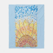 Stralende Bloei Zonnebloem Fleece Deken (Voorkant)