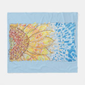 Stralende Bloei Zonnebloem Fleece Deken (Voorkant (Horizontaal))