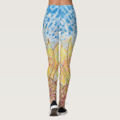 Stralende Bloei Zonnebloem Leggings (Achterkant)
