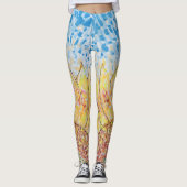 Stralende Bloei Zonnebloem Leggings (Voorkant)