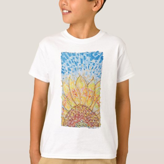 Stralende Bloei Zonnebloem T-shirt (Voorkant)