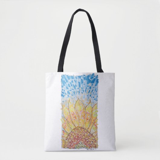 Stralende Bloei Zonnebloem Tote Bag (Voorkant)