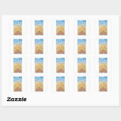 Stralende Bloei Zonnebloem Vierkante Sticker (Vel)