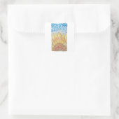 Stralende Bloei Zonnebloem Vierkante Sticker (Tas)