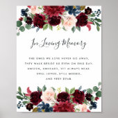 Stralende Bloem Bruiloft Herdenking Bord Poster (Voorkant)