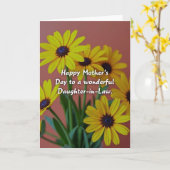 Stralende Bloem Moederkaart Kaart (Gele Bloem)