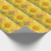 Stralende Bloemblad Serie – Boterbloem Cadeaupapier (Hoek)