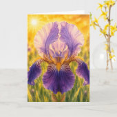Stralende Bloemblad Serie – IRIS Kaart (Gele Bloem)