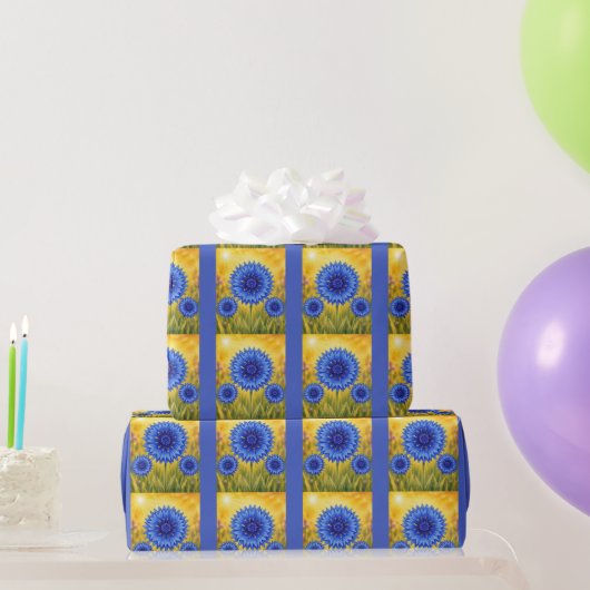 Stralende Bloemblad Serie – Korenbloem Cadeaupapier (Feestgeschenken)