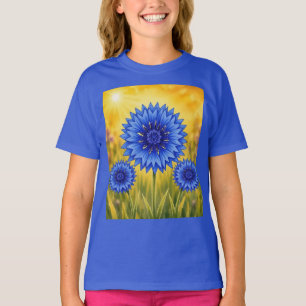 Stralende Bloemblad Serie – Korenbloem T-shirt