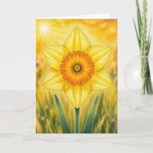 Stralende Bloemblad Serie – Narcis Kaart