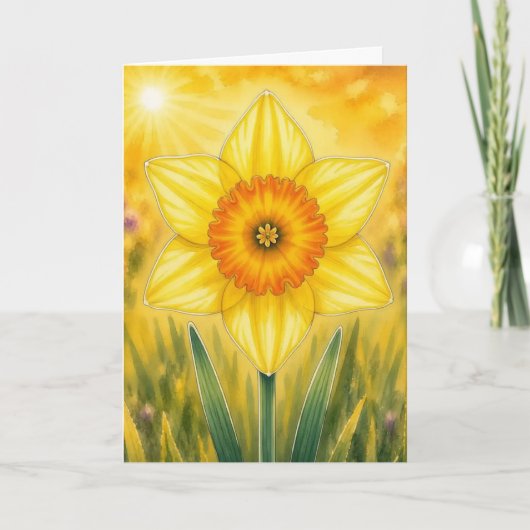 Stralende Bloemblad Serie – Narcis Kaart (Voorkant)