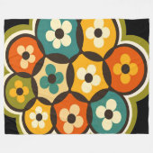 Stralende bloemcluster fleece deken (Voorkant (Horizontaal))