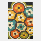 Stralende bloemcluster theedoek (Verticaal)