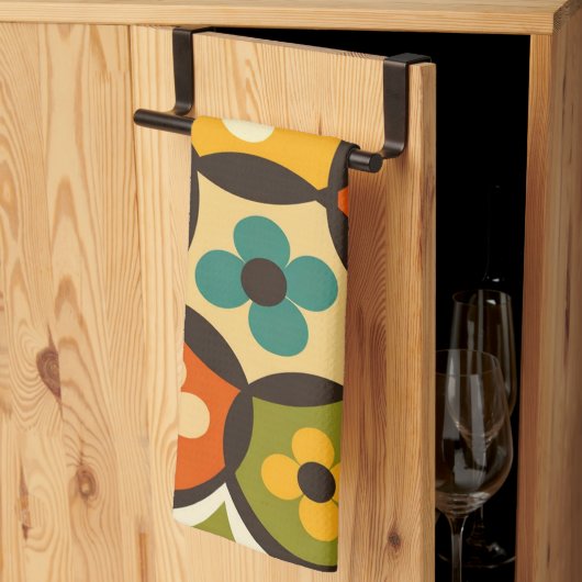 Stralende bloemcluster theedoek (Derde Gevouwen)