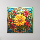 Stralende bloemen canvas afdruk (Voorkant)