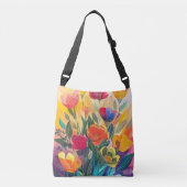 Stralende bloemen crossbody tas (Voorkant)