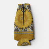 Stralende Bloemen: Gouden Zonnebloem: Eco Chic Des Flesjeskoeler (Achterkant)