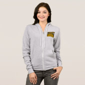 Stralende Bloemen: Gouden Zonnebloem: Eco Chic Des Hoodie (Voorkant volledig)