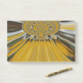 Stralende Bloemen: Gouden Zonnebloem: Eco Chic Des Post-it® Notes (Op bureau)