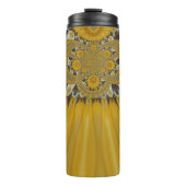 Stralende Bloemen: Gouden Zonnebloem: Eco Chic Des Thermosbeker (Voorkant)