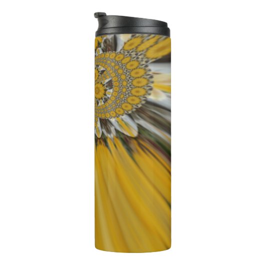 Stralende Bloemen: Gouden Zonnebloem: Eco Chic Des Thermosbeker (Geroteerd rechts)