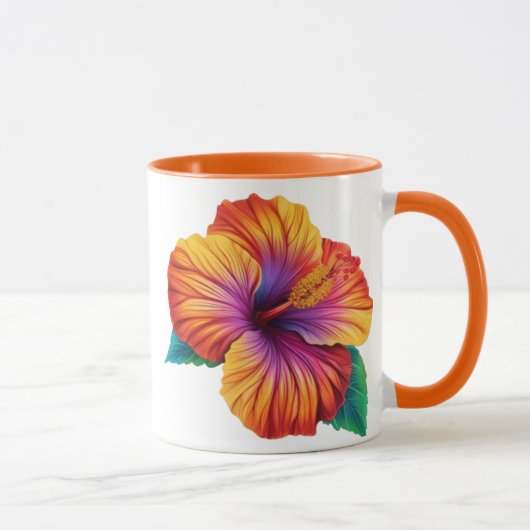 Stralende Bloemen Ontwerp Cup Mok (Rechts)