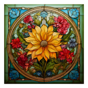 Stralende bloemen perfect poster