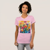 Stralende bloemen t-shirt (Voorkant volledig)
