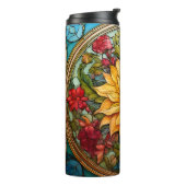 Stralende bloemen thermosbeker (Gedraaid links)