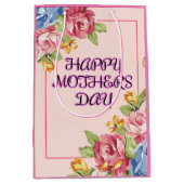 Stralende bloemen voor mama medium cadeauzakje (Voorkant)