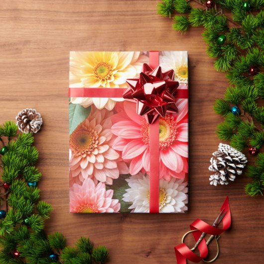 Stralende bloemengeschenkcompositie cadeaupapier (Feestdagen Geschenken)